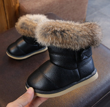 Girls Snow Black Shoes